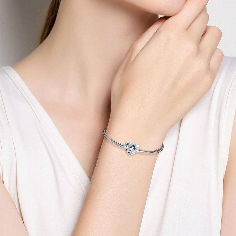 DATOUQI Queen Happy Birthday Hot Air Balloon Family Puppy Charm 925 Sterling Silver Charms for Bracelets and Necklaces Mother's Day Charms for Women - Image 3